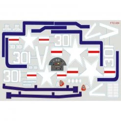 FMS Decal Sheet: F4U 1700mm, Blue